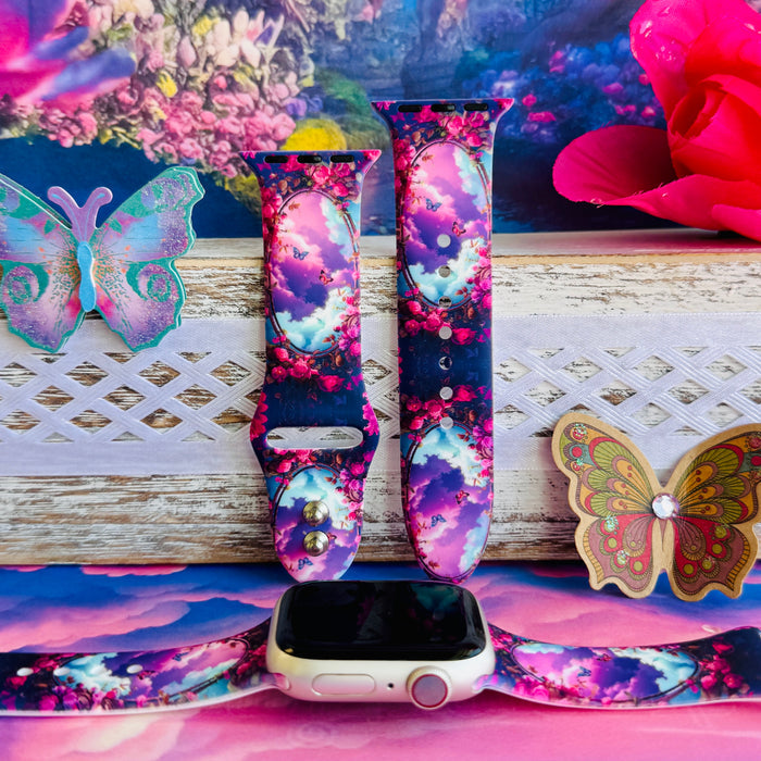Enchanted Skies Print Silicone Band For Apple Watch