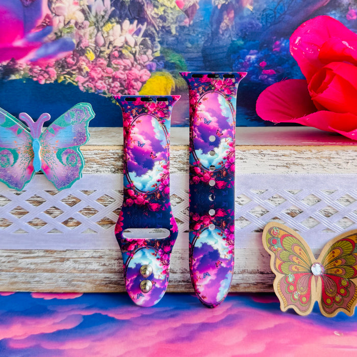 Enchanted Skies Print Silicone Band For Apple Watch