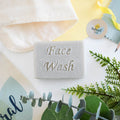 exfoliating face wash bar, solid face wash, plastic-free skincare, vegan