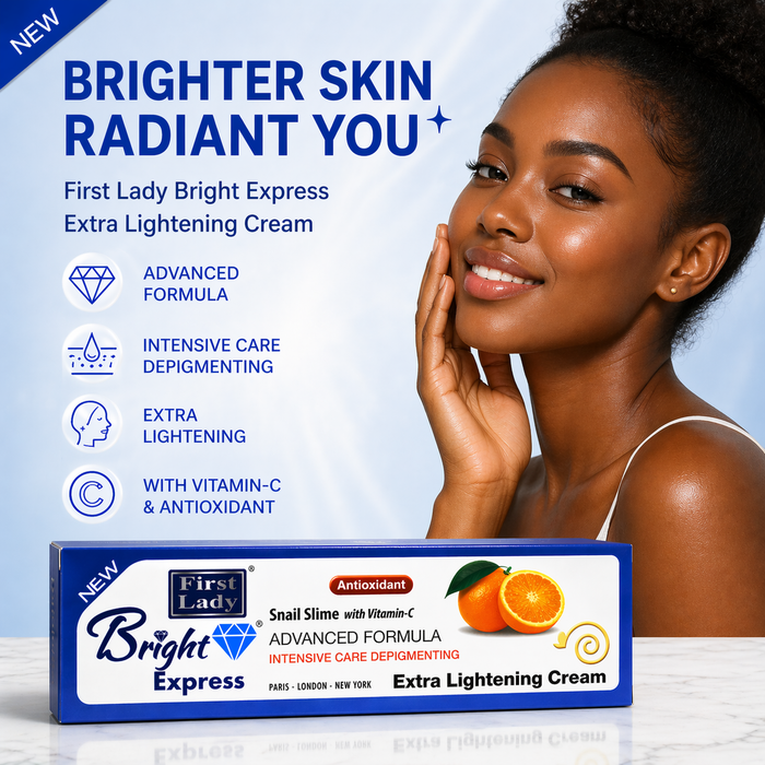 First Lady Bright Express Cream 50g | Vitamin C, Kojic Acid & Snail Mucin Brightening Face Cream for Glow & Even Skin Tone