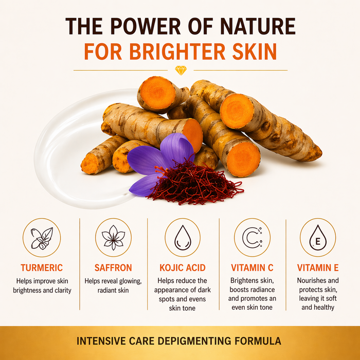 First Lady Bright Express Turmeric & Saffron Cream 50g | Kojic Acid, Vitamin C & E Brightening Face Cream for Glow & Even Skin Tone