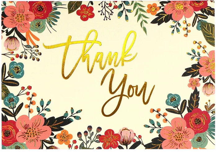 Floral Frame Thank You Cards