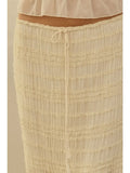 Gathered Tiered Ruffle Drawstring Maxi Skirt