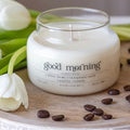 Good Morning Coffee Scent Soy Candle  10 oz - Jarful House