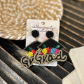 Grad Cap Beaded Earrings