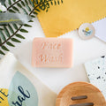 grapefruit lemongrass face wash bar, solid face wash, plastic-free skincare, vegan