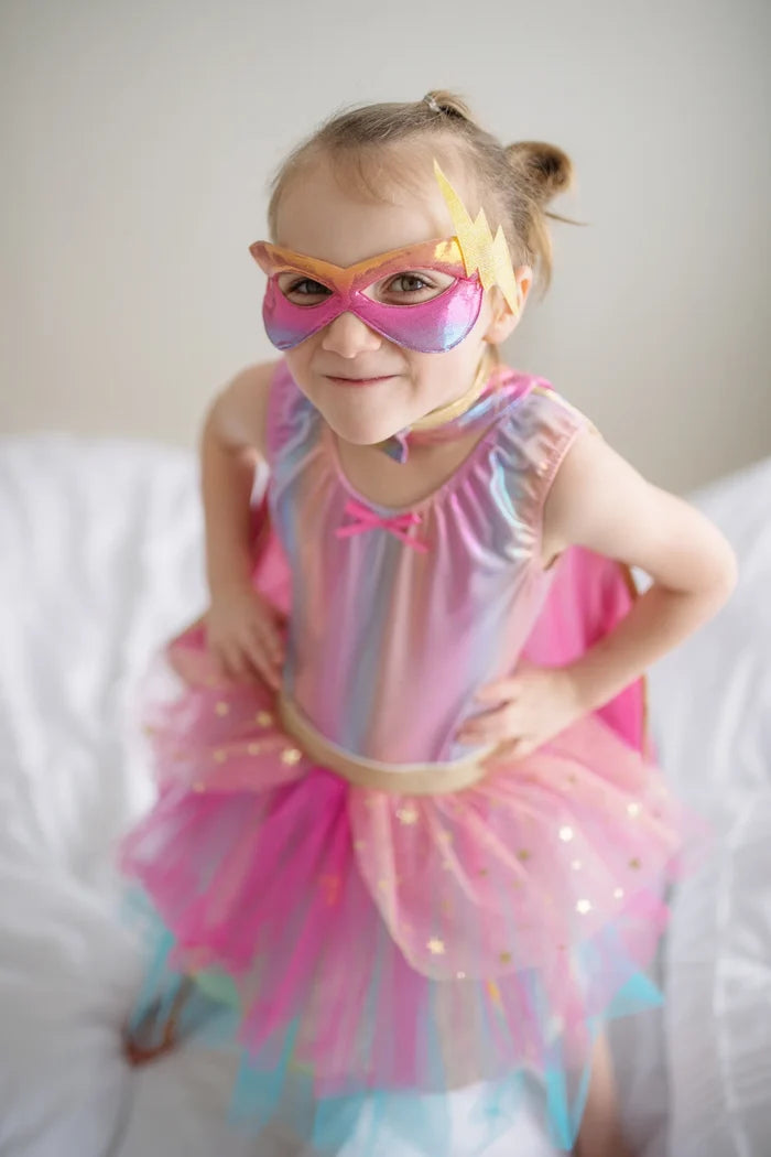 Great Pretenders Super Duper Tutu, Cape & Mask 4-6