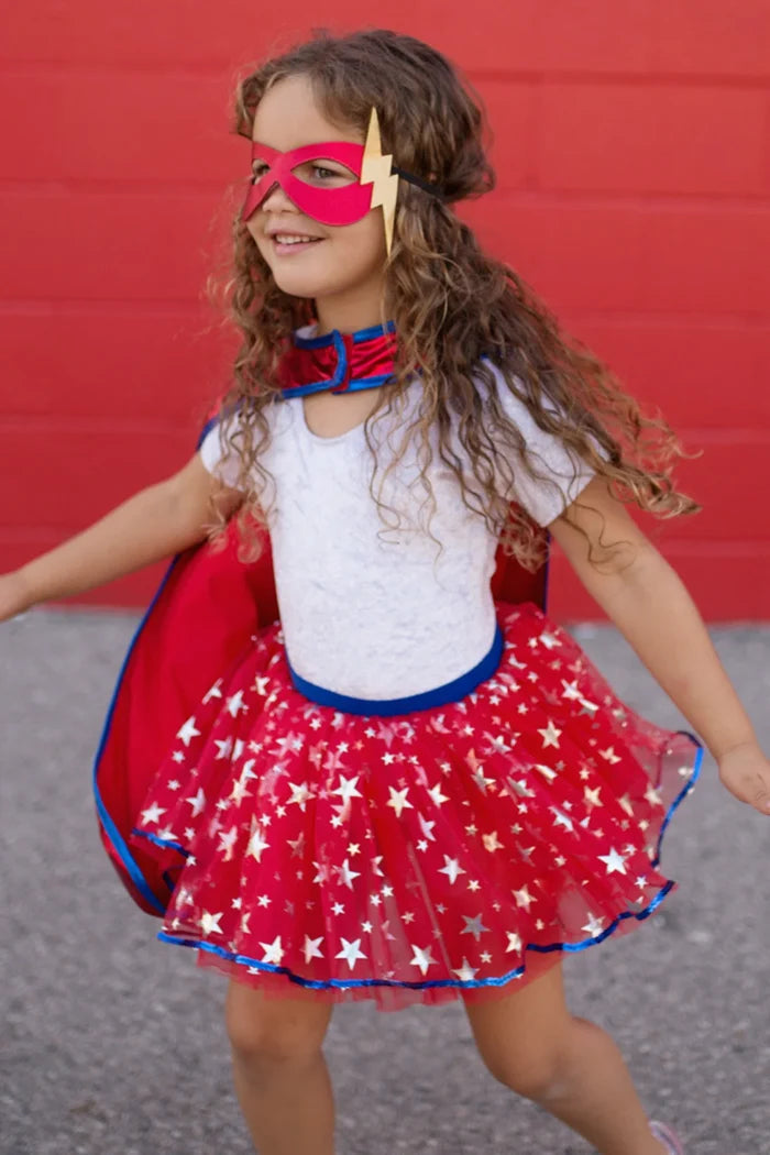 Great Pretenders Superhero Tutu, Cape & Mask 4-6