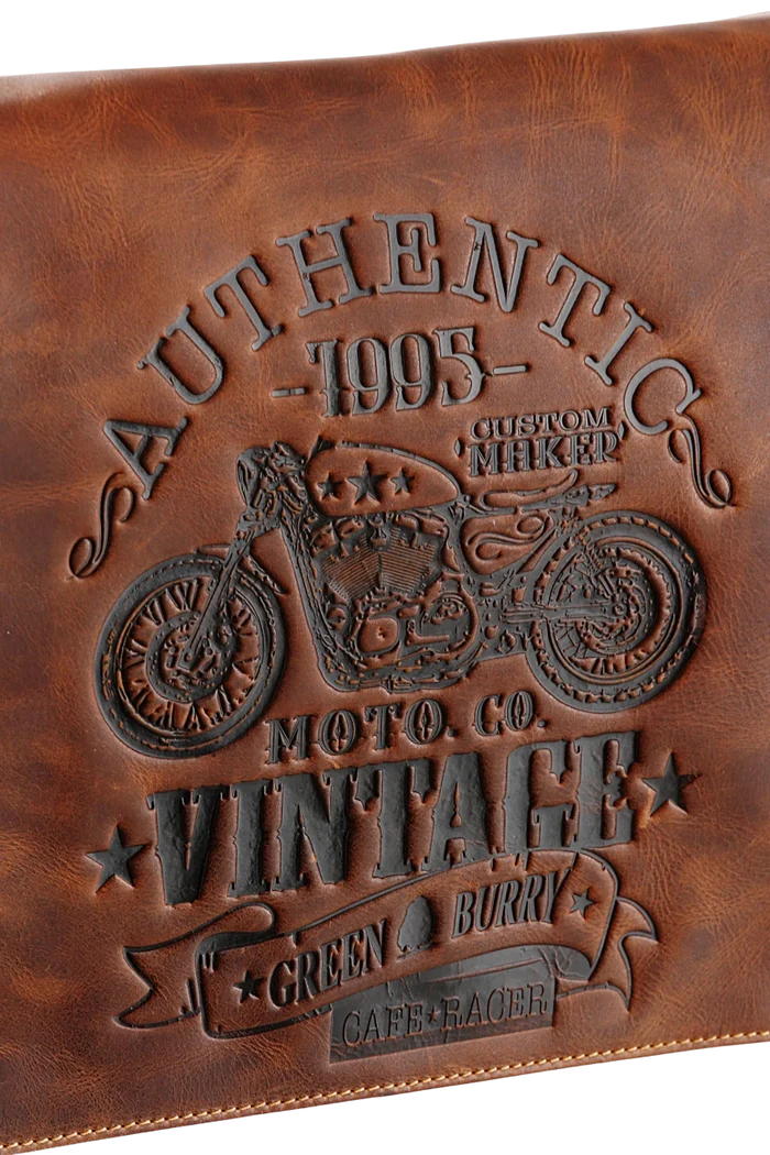 GREENBURRY CAFE RACER A4 KOERIERSTAS BRUIN LEER