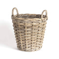 GREY RATTAN BUSHEL 2X2 WEAVE WITH EARS HANDLES - Magnolia Lane co. Home + Garden + Gift