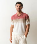 Greyson Sweater Polo Withered Rose/Oatmeal