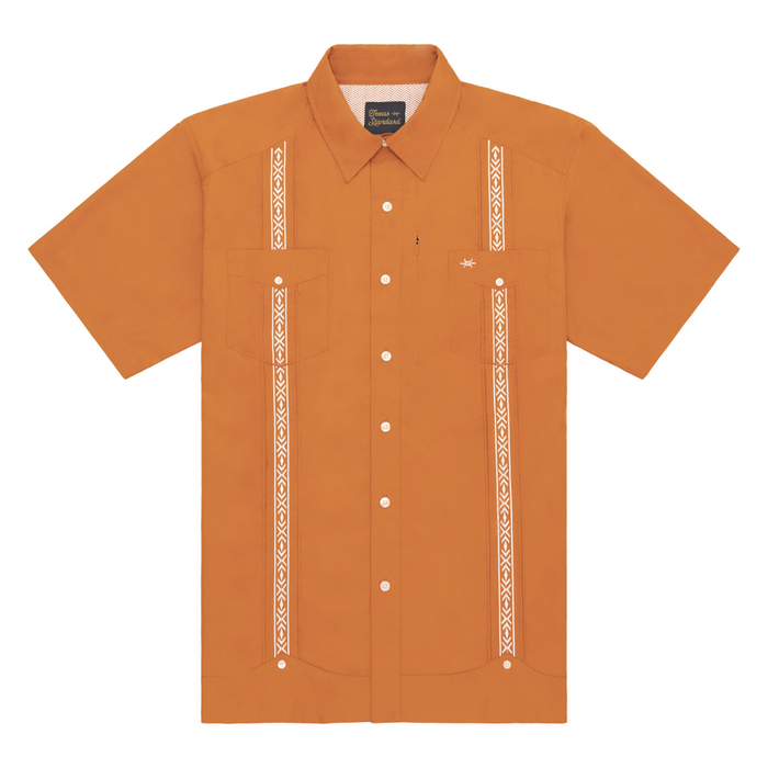 Guayabera Libre-Solid Burnt Orange by Texas Standard