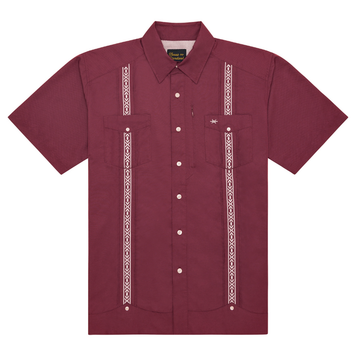 Guayabera Libre-Solid Maroon by Texas Standard
