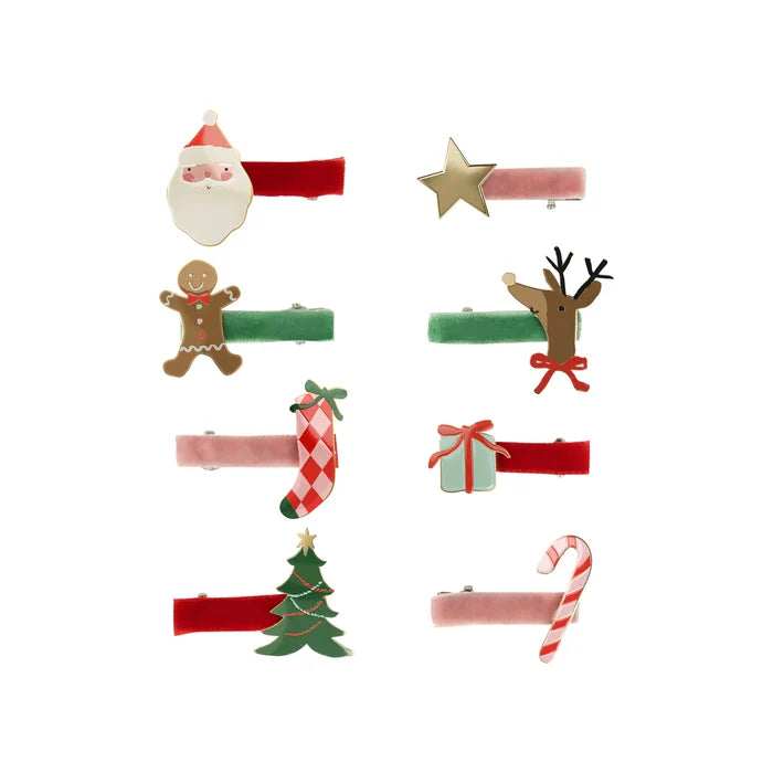 Meri Meri - Hair Clips - Jolly Christmas - Pack Of 8