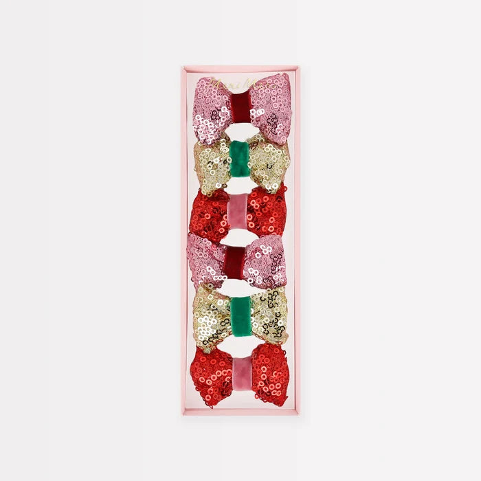 Meri Meri - Hair Clips - Sequin & Velvet Mini Bow