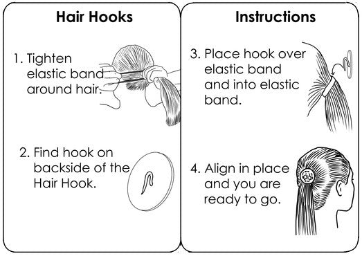 Hair Hook Silver Skull with Bead Charm Ponytail Holder
