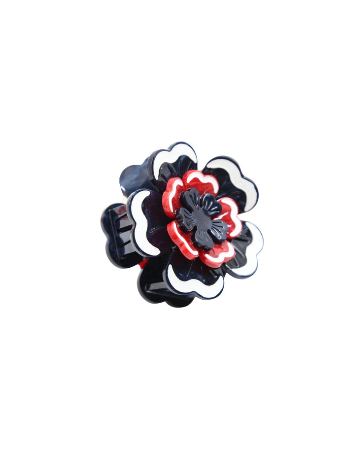 Hand-Painted Americana Flower Claw Clip | Eco-Friendly