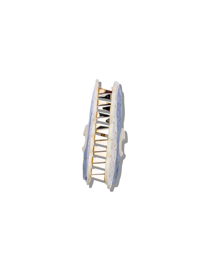 Hand-painted Celestial Moon Claw Clip