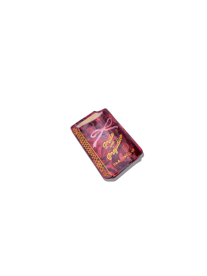 Hand-painted Mini Pride & Prejudice Book Claw Hair Clip