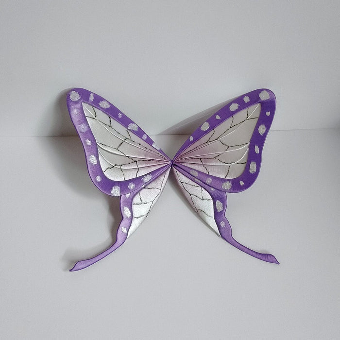 Handmade Chanhua Thread-Wrapped Ninja Butterfly Hair Clip - Pink Floral Hair Accessory