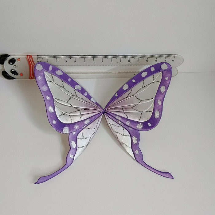 Handmade Chanhua Thread-Wrapped Ninja Butterfly Hair Clip - Pink Floral Hair Accessory