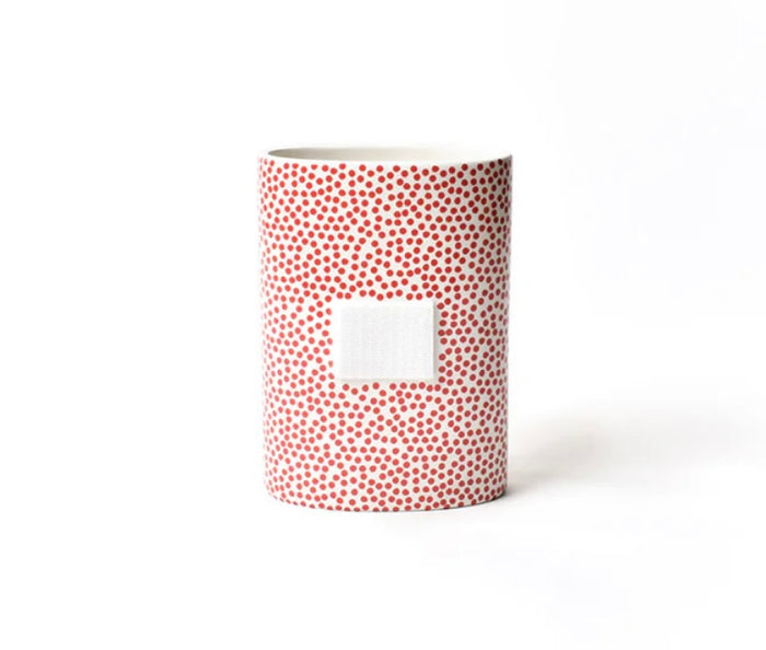 Happy Everything Red Small Dot Mini Oval Vase