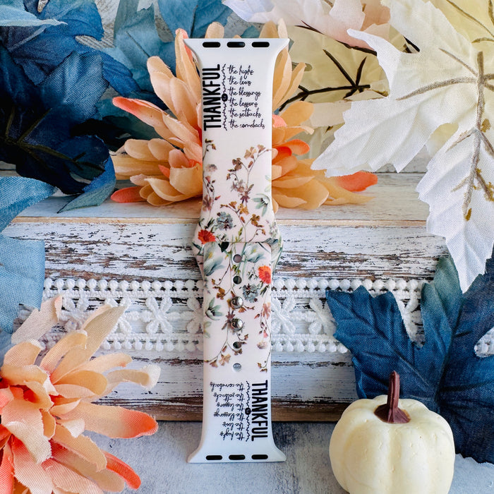 Harvest Grace Print Silicone Band For Apple Watch