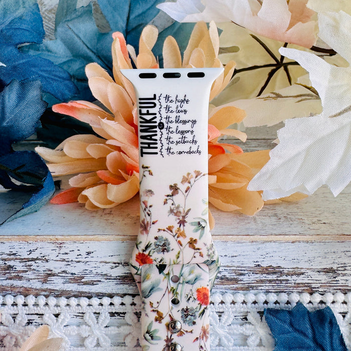 Harvest Grace Print Silicone Band For Apple Watch