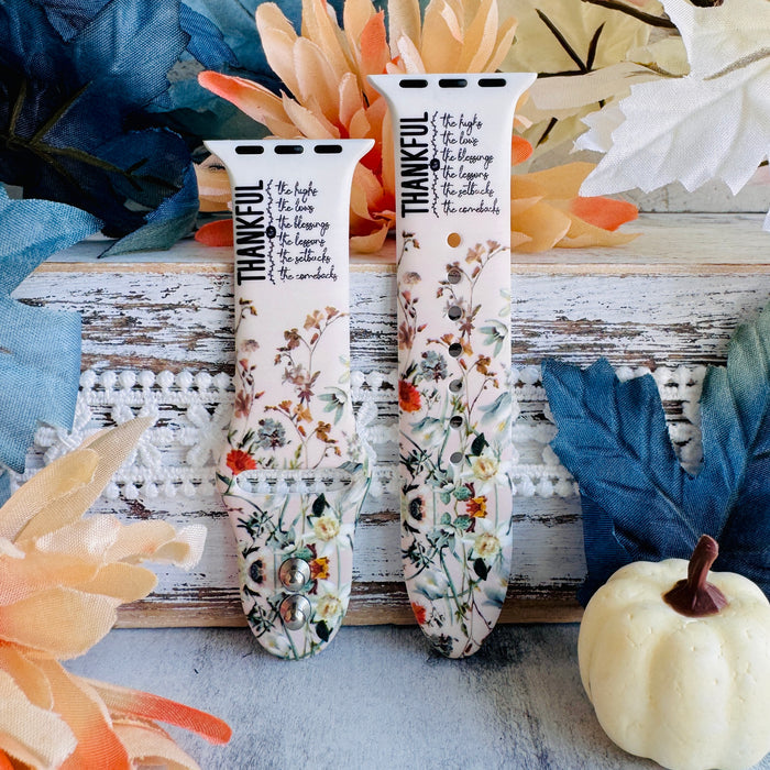 Harvest Grace Print Silicone Band For Apple Watch