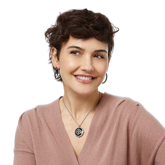 Interlok Noir  Reversible Necklace