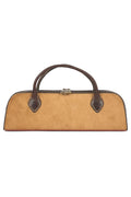 INVENTOR Jeffrey Campbell Handle Bag Tan Suede Combo