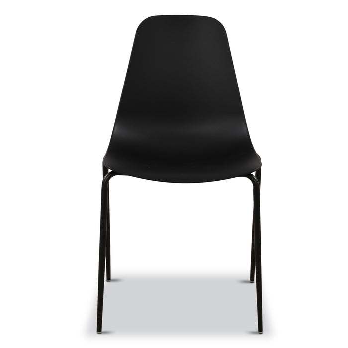 Isla Stackable Dining Chair | Ebony Black | Set of 4