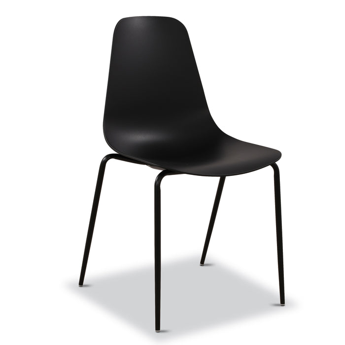 Isla Stackable Dining Chair | Ebony Black | Set of 4