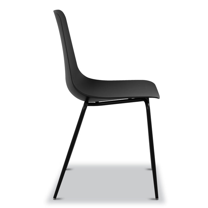 Isla Stackable Dining Chair | Ebony Black | Set of 4
