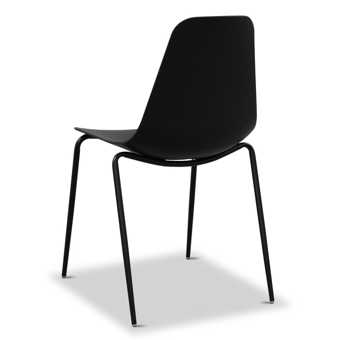 Isla Stackable Dining Chair | Ebony Black | Set of 4