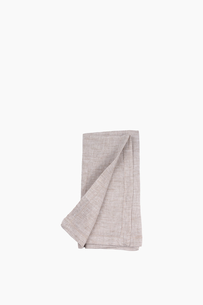 Italian Linen Napkin | White Melange