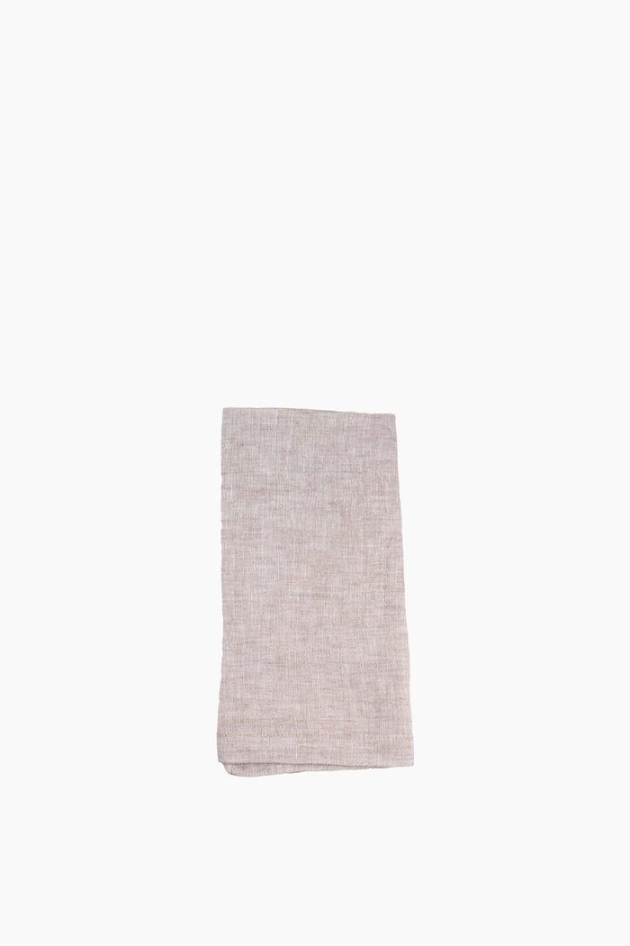 Italian Linen Napkin | White Melange