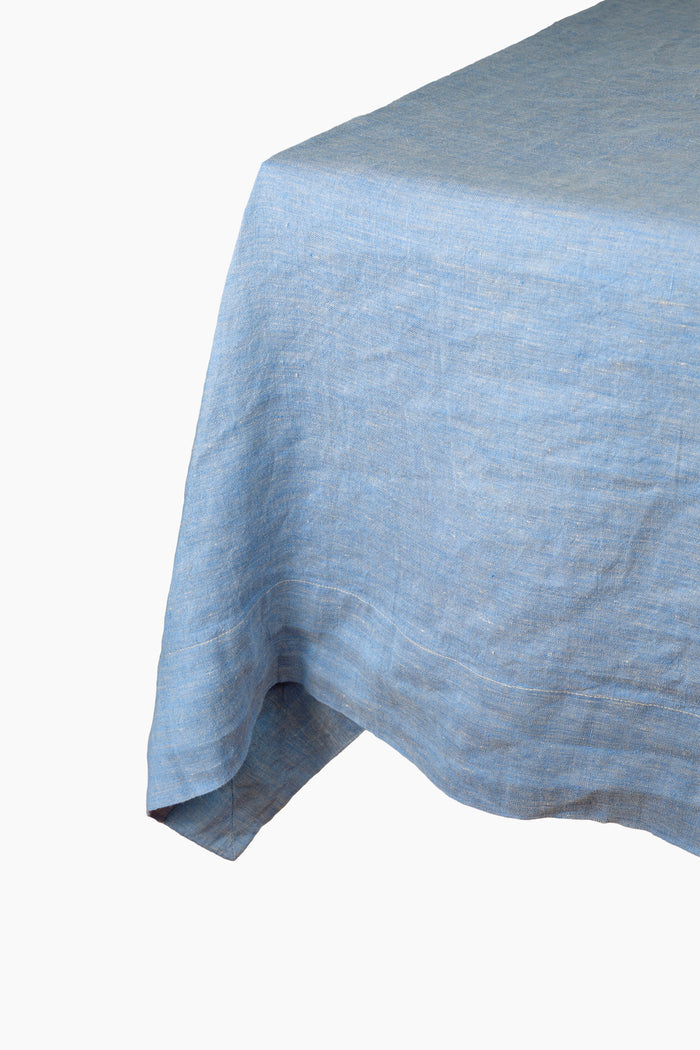 Italian Linen Tablecloth | Blue