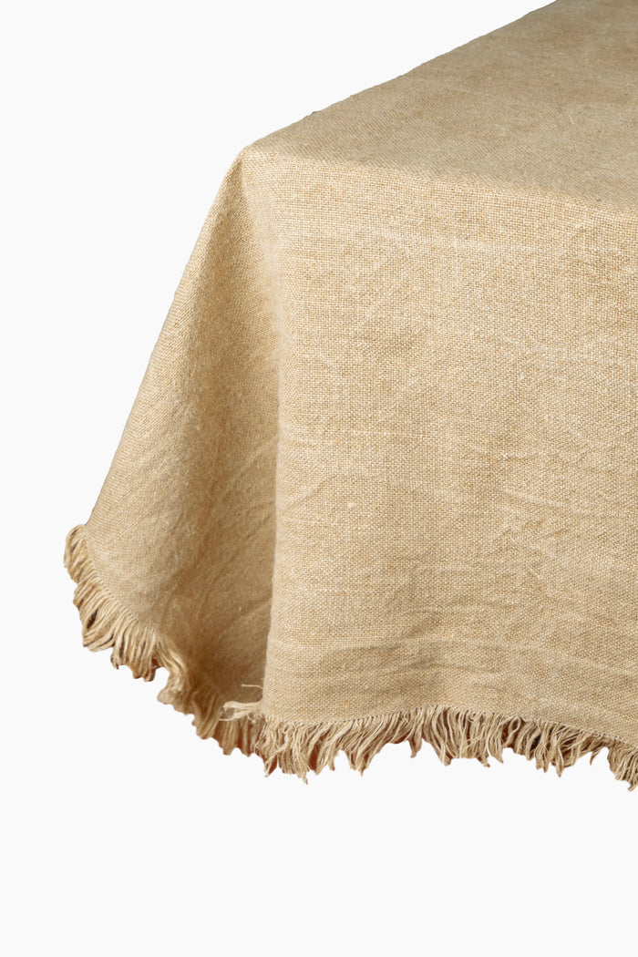 Italian Linen Tablecloth | Fringe