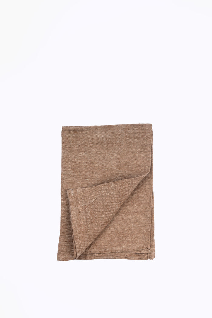 Italian Linen Tea Towel | Brown
