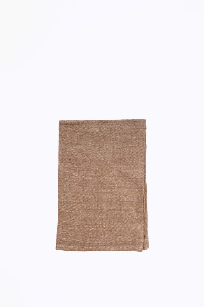Italian Linen Tea Towel | Brown