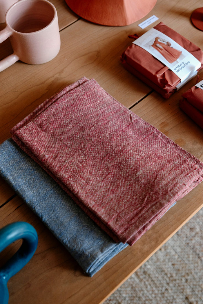 Italian Linen Tea Towel | Tomato