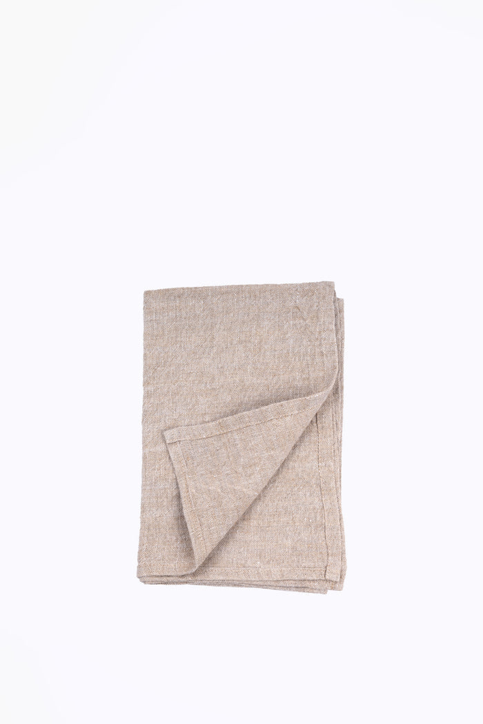 Italian Linen Tea Towel | White Melange