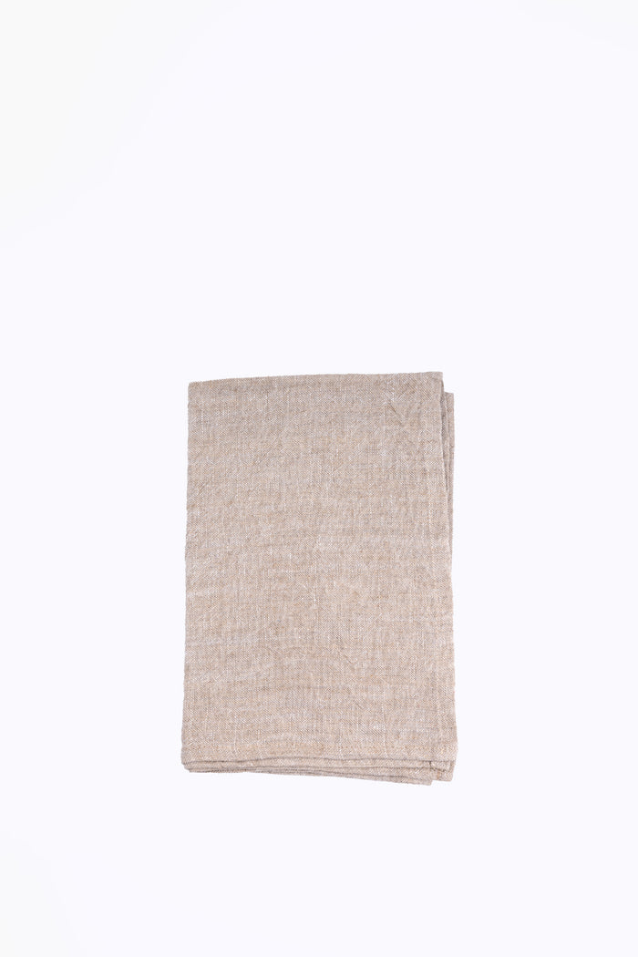 Italian Linen Tea Towel | White Melange