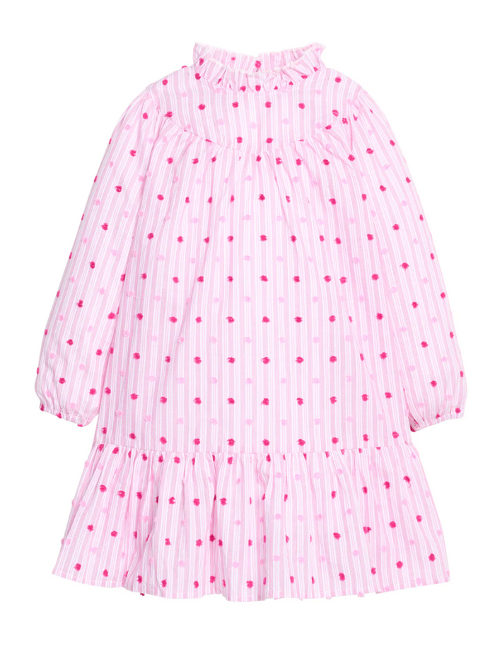 Jody Magenta Dot Stripe Dress