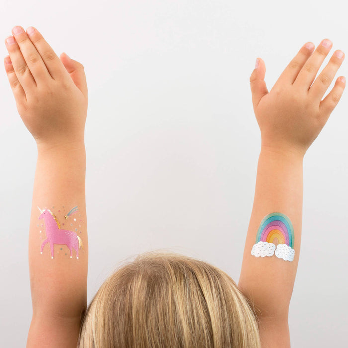 Jollity & Co. + Daydream Society - Unicorns + Rainbows Temporary Tattoos - 2 Pk.