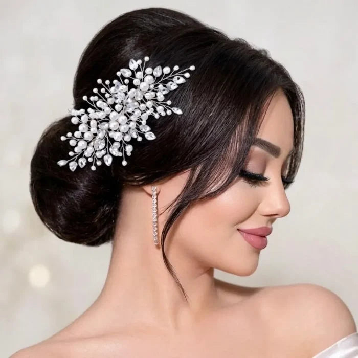Wedding Hair Accessories - Pearl and Crystal Bridal Hair Comb