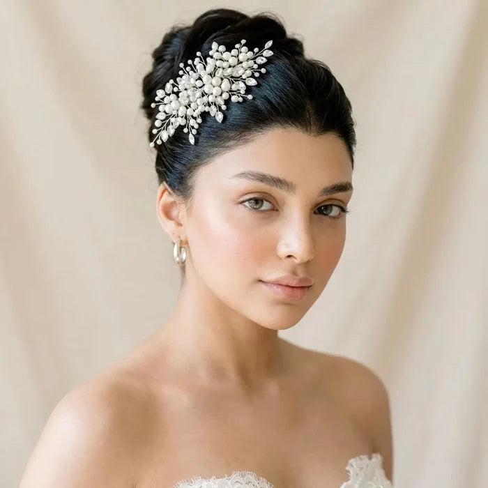 Wedding Hair Accessories - Pearl and Crystal Bridal Hair Comb