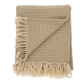 Kantha-Stitch Throw Blanket, Chambray - Magnolia Lane co. Home + Garden + Gift