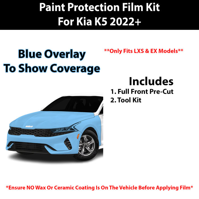 Fits Kia K5 (LXS/EX) 2022+ Precut Premium Paint Protection Film Clear Bra PPF Decal Film Kit Cover - Bogar Tech Designs